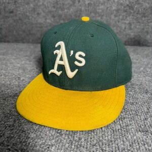 New Era Oakland Athletics A's Baseball Cap Green 59FIFTY Fitted Size 7 1/4